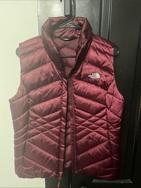The North Face Women's Burgundy Quilted Down Vest